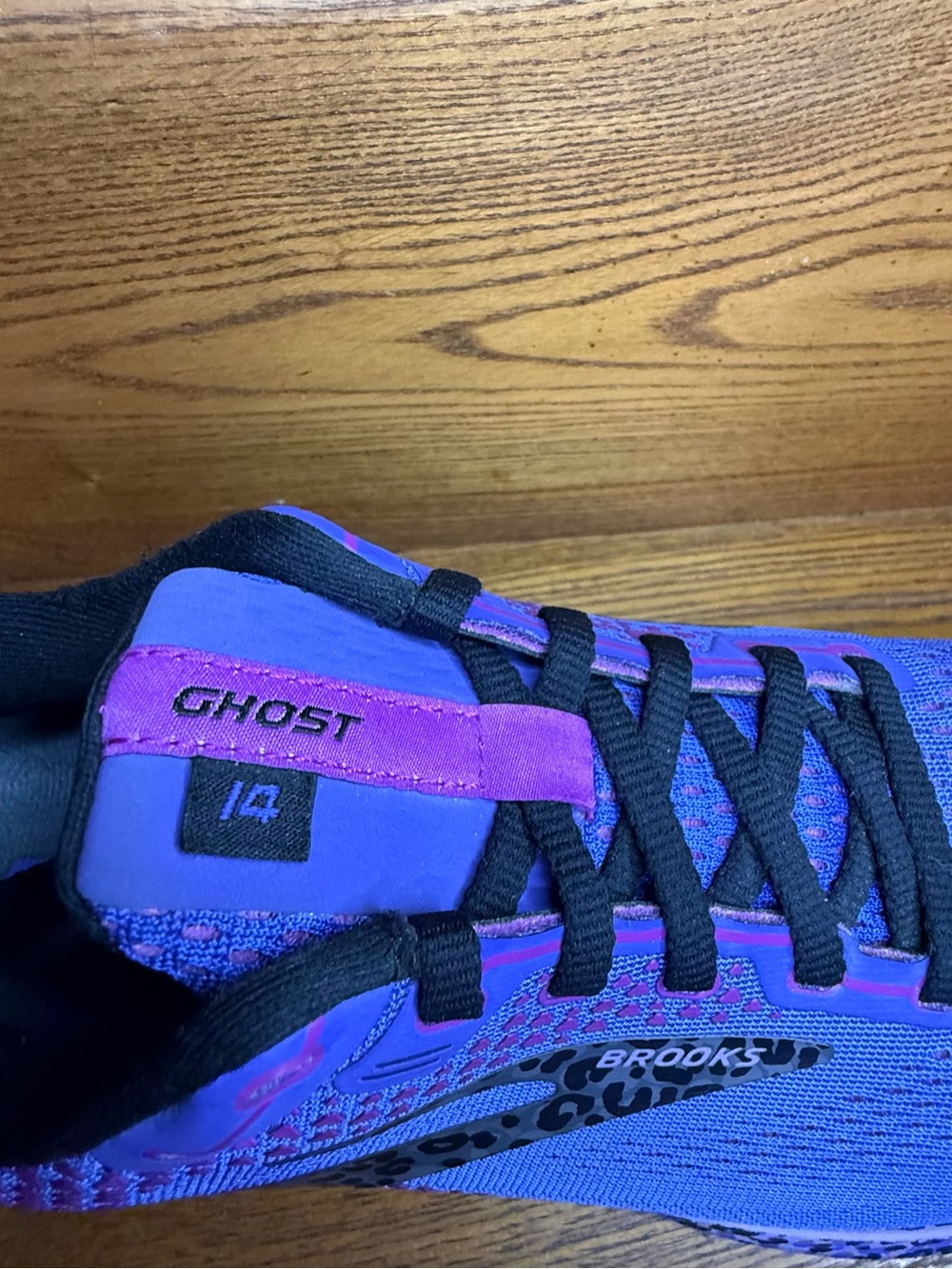 Brooks Ghost 14Women’s Running Shoes - Purple with Black Leopard Midsole S 11.5 - Picture 10 of 11